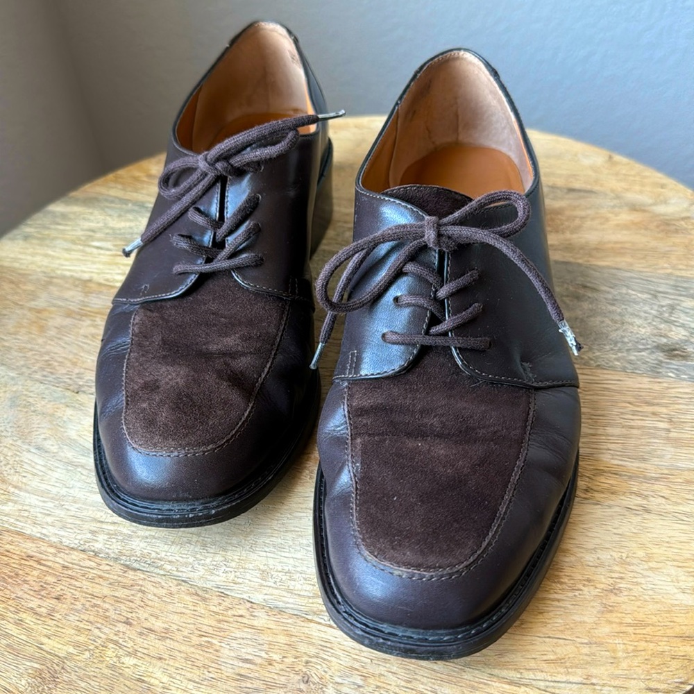 VINTAGE ETIENNE AIGNER Designer Leather Loafers Brown Sz 8 Womens Shoes